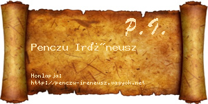 Penczu Iréneusz névjegykártya